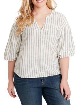 Jessica Simpson Plus Relaxed-fit Sena Bubble-sleeve Top