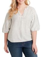 Jessica Simpson Plus Relaxed-fit Sena Bubble-sleeve Top