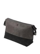 Cathy's Concepts Personalized Two-tone Canvas And Leather Dopp Kit