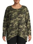 Context Plus Camouflage Layered-hem Top