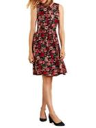 Brooks Brothers Red Fleece Floral Fit-&-flare Dress