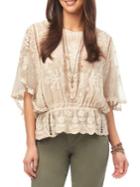 Democracy Scalloped Lace Top