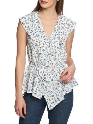 1.state Floral Ruffled Top
