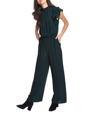 1.state V-neck Ruffle Jumpsuit