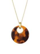 Kate Spade New York Small On The Dot Tortoiseshell Pendant Necklace