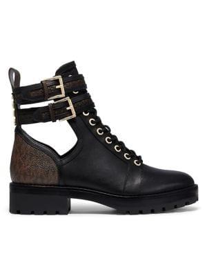 Michael Kors Benson Cutout Leather Boots
