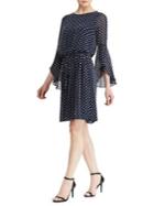 Lauren Ralph Lauren Jacquard Bell-sleeve Dress
