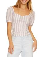 Sanctuary Smocked Boudoir Short-sleeve Top
