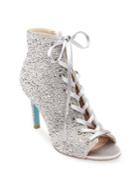 Betsey Johnson Alexis Embellished Satin Lace-up Booties