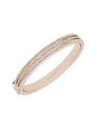 Givenchy Three-row Goldtone Pave Bangle