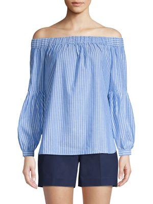 Michael Michael Kors Stripe Off-the-shoulder Top