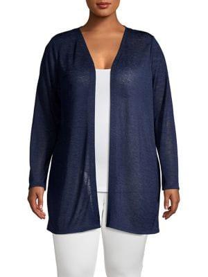 Michael Michael Kors Plus Slub Open Cardigan