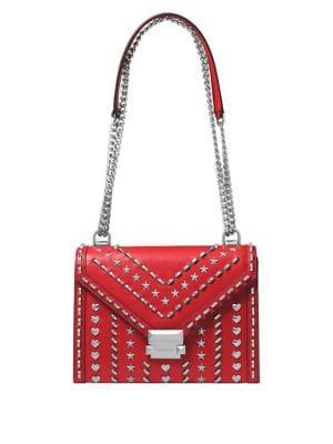 Michael Michael Kors Whitney Studded Large Leather Shoulder Bag