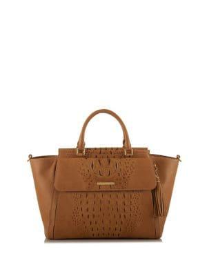 Brahmin Taylor Top Zip Leather Satchel