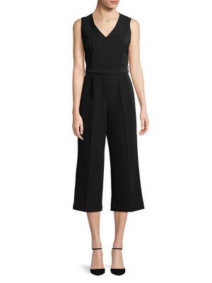 Vince Camuto Petite V-neck Cropped Jumpsuit