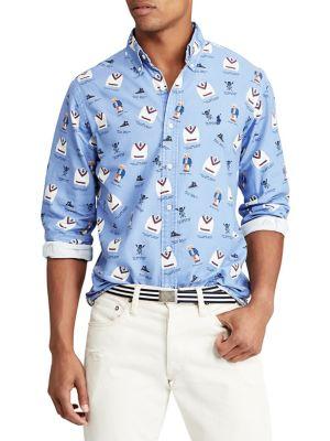 Polo Ralph Lauren Classic-fit Printed Oxford Button-down Shirt