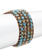 Design Lab Lord & Taylor Four-row Beaded Woven Bracelet