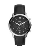 Fossil Neutra Chronograph Black Leather Watch