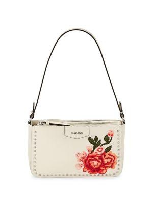 Calvin Klein Studded Leather Shoulder Bag