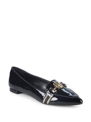 Tommy Hilfiger Tomina Buckled Patent Leather Flats