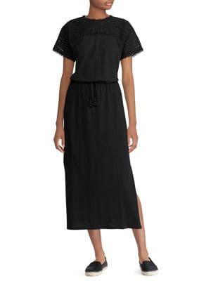 Lauren Ralph Lauren Lace-sleeve Midi Dress