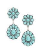 Design Lab Lord & Taylor Turquoise Squash Blossom Earrings
