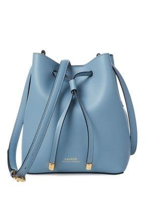 Lauren Ralph Lauren Mini Leather Drawstring Bag