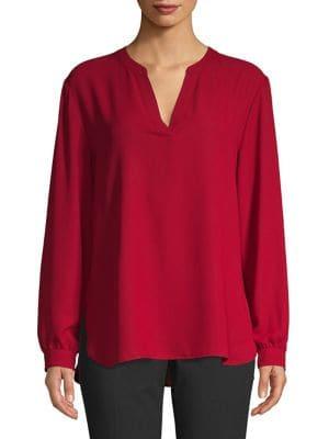 Anne Klein Step Hem Blouse