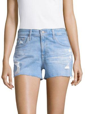 Ag Brynn Ripped Denim Shorts