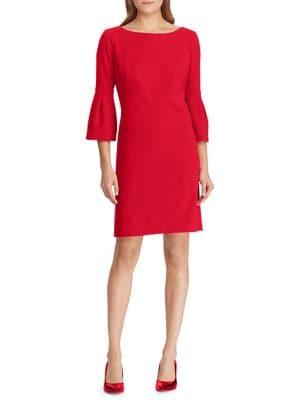Lauren Ralph Lauren Petite Bell-sleeve Jersey Shift Dress