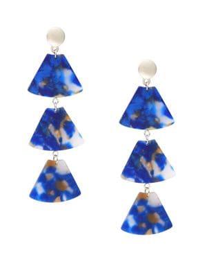 Design Lab Geometric Triple Drop Earrings