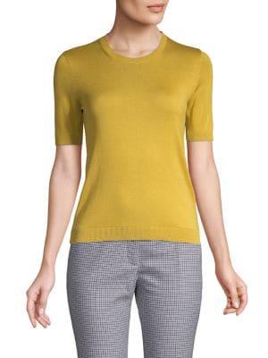 Weekend Max Mara Ribbed Short-sleeve Sweater