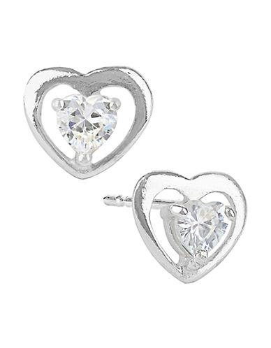 Lord & Taylor Sterling Silver Heart Stud Earrings