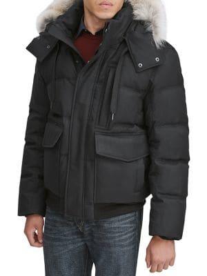 Marc New York Bohlen Fur-trimmed Hooded Bomber Jacket