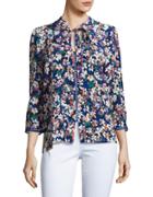 Tracy Reese Floral Printed Silk Blouse