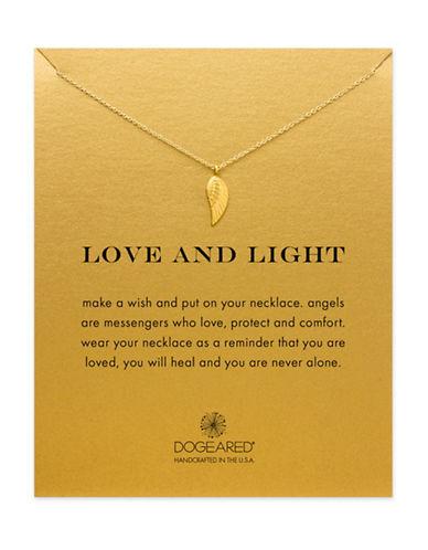 Dogeared Reminder 14k Gold Dipped Guardian Angel Wing Charm Necklace