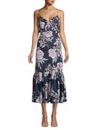 Jill By Jill Stuart Ruffle-trimmed Floral A-line Dress