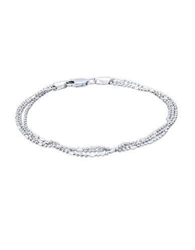 Lord & Taylor Sterling Silver Ball-bar Chain Bracelet