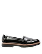 Clarks Raise Patent Leather Fringe Loafers