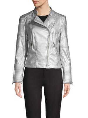 Calvin Klein Metallic Moto Jacket