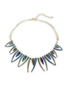 Design Lab Lord & Taylor Metallic Tooth Choker Necklace
