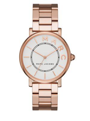 Marc Jacobs Classic Rose Goldtone Stainless Steel Three-hand Bracelet Watch