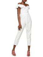 Miss Selfridge Off-the-shoulder Ruffle Jumpsuit