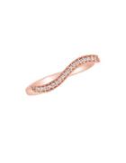 Marco Moore Diamond And 14k Rose Gold Curve Ring