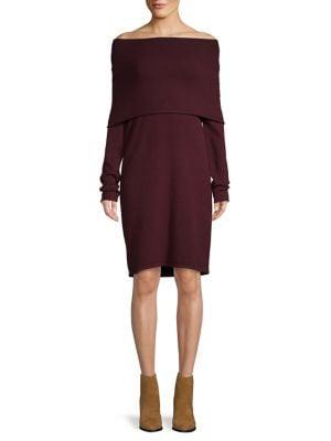 H Halston Cold-shoulder Overlay Dress