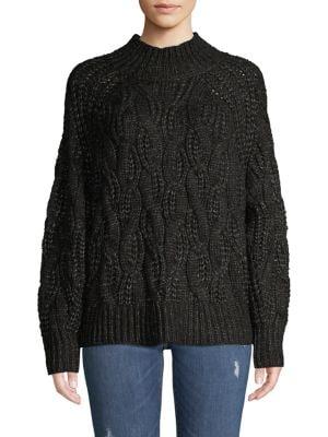 Cliche Cable-knit Mockneck Sweater