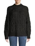 Cliche Cable-knit Mockneck Sweater
