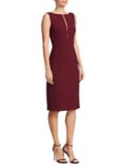 Elie Tahari Doreen Ladder Front Sheath Dress