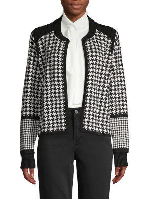 Vince Camuto Houndstooth Sweater Jacket