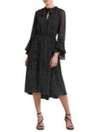 Donna Karan Self-tie Bell-sleeve Dress